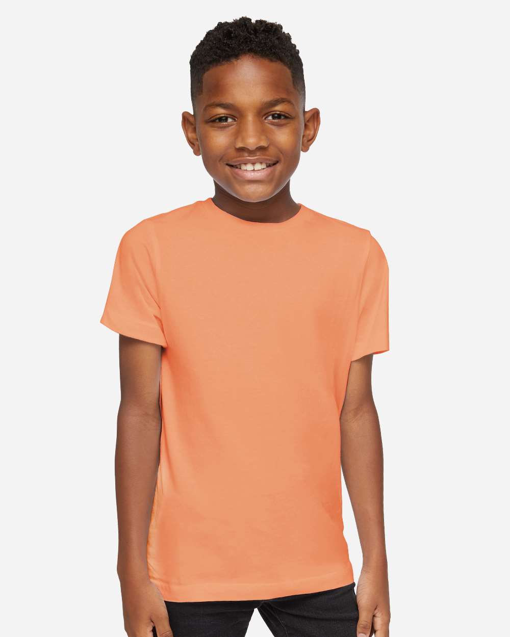 Youth Fine Jersey Tee - OnModelFront - B38038862 - Sunset