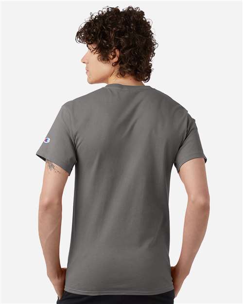 Unisex Classic T-Shirt - OnModelBack - B00784136 - Stone Grey