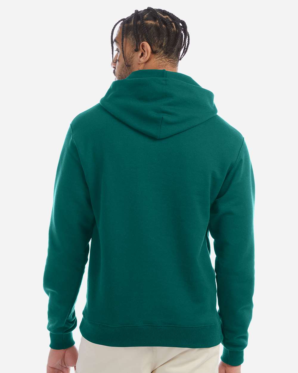 Powerblend® Hooded Sweatshirt - OnModelBack - B22884233 - Emerald Green