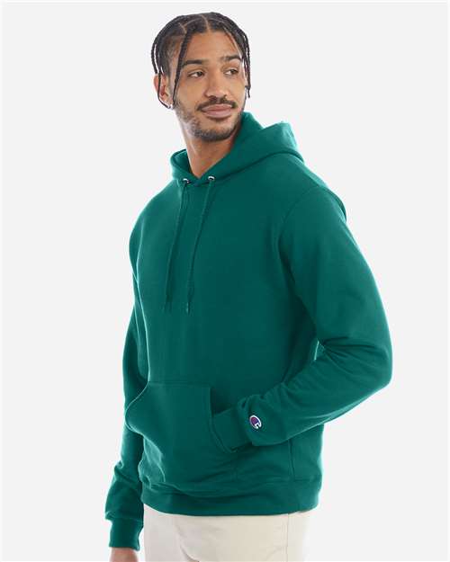 Unisex Powerblend® Hooded Sweatshirt - OnModelSide - B22884238 - Emerald Green
