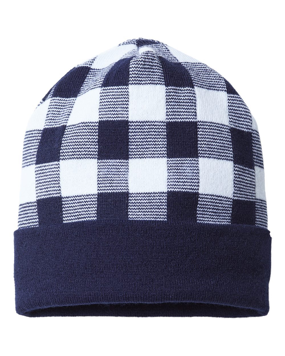 USA-Made Plaid Beanie - styleImage