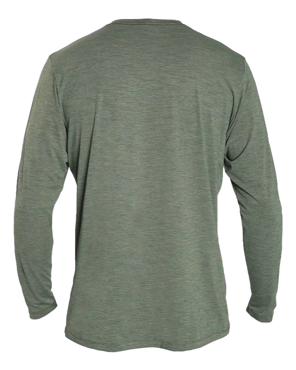 Men's Low Pro Tech Long Sleeve T-Shirt - Back - B00033543 - Dark Olive Heathered