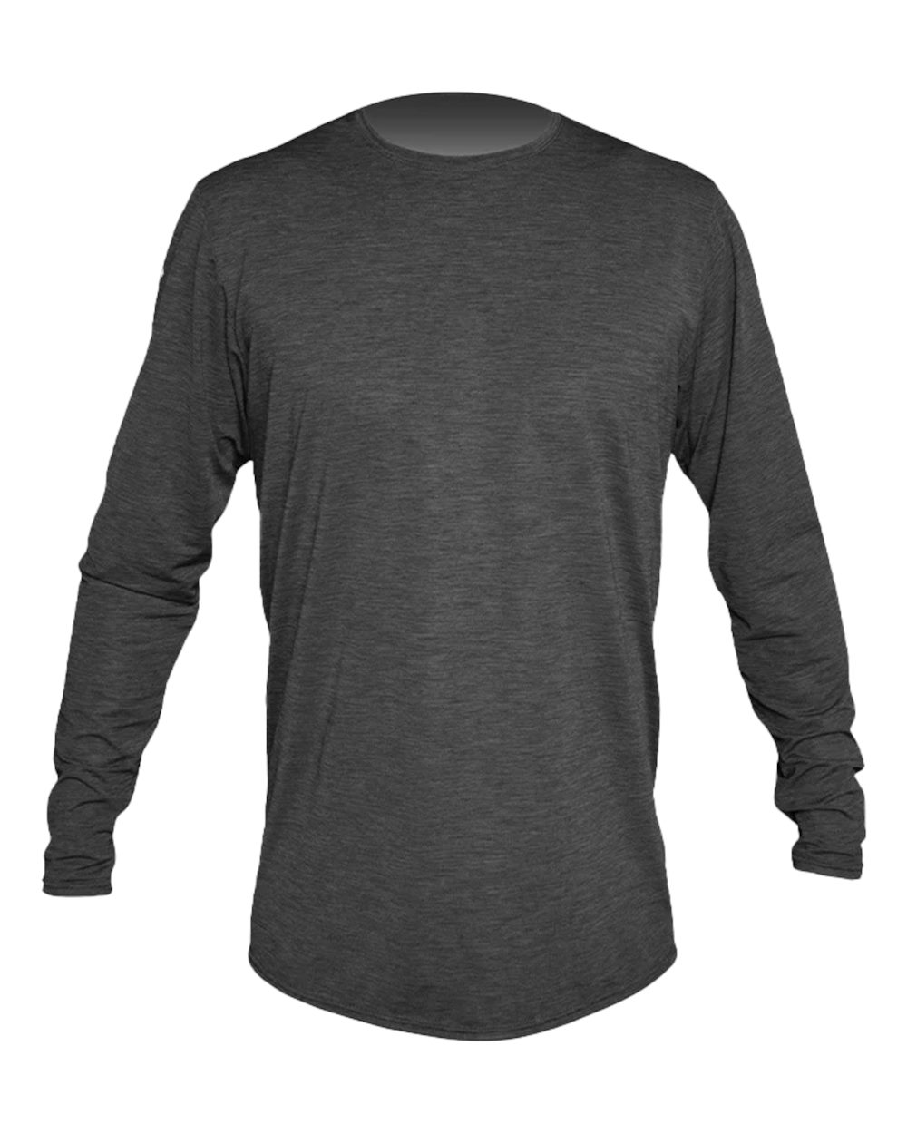 Men's Low Pro Tech Long Sleeve T-Shirt - Front - B00033583 - Charcoal Heathered