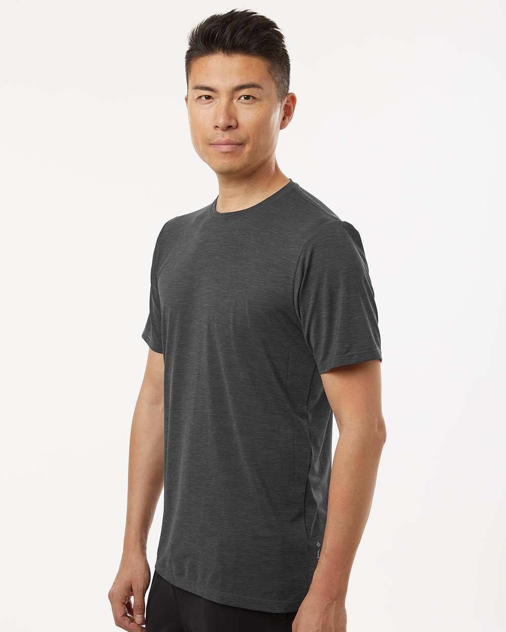 Men's Low Pro Tech T-Shirt - OnModelSide - B00733583 - Charcoal Heathered