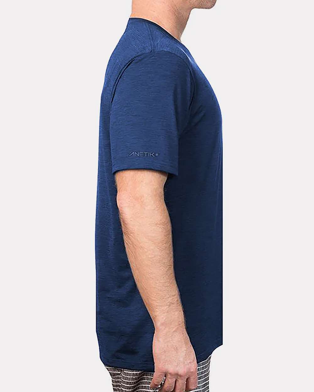 Men's Low Pro Tech T-Shirt - OnModelSide - B00733653 - Navy Heathered