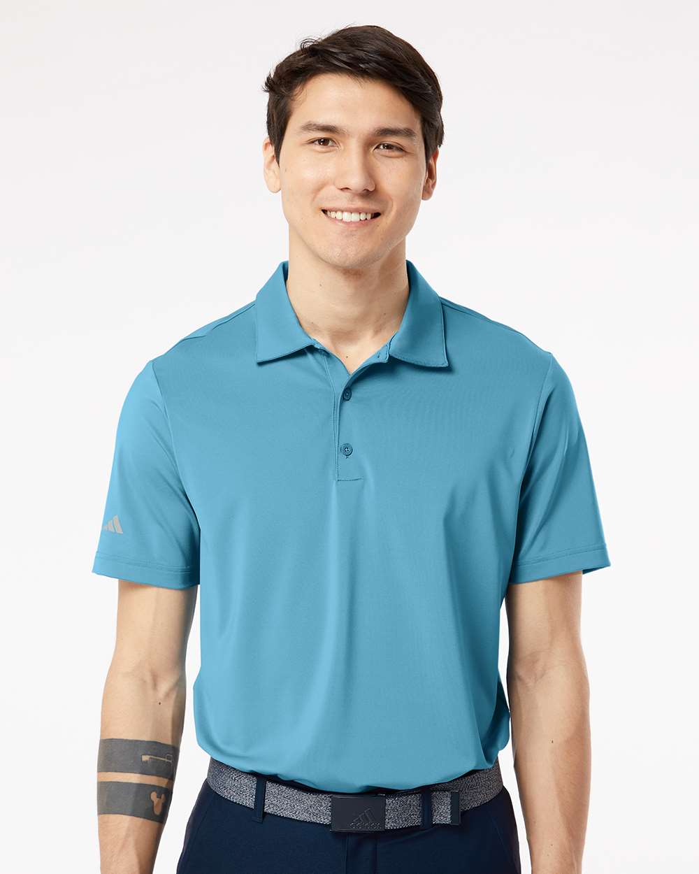 Men's Ultimate Solid Polo - OnModelFront - B05653252 - Hazy Blue