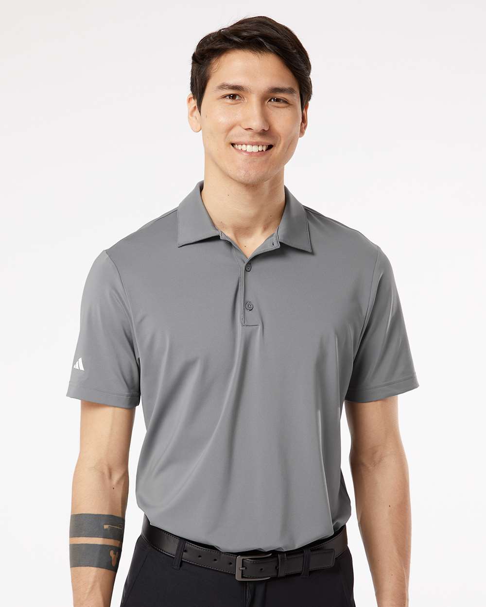 Men's Ultimate Solid Polo - OnModelFront - B05653352 - Grey Three