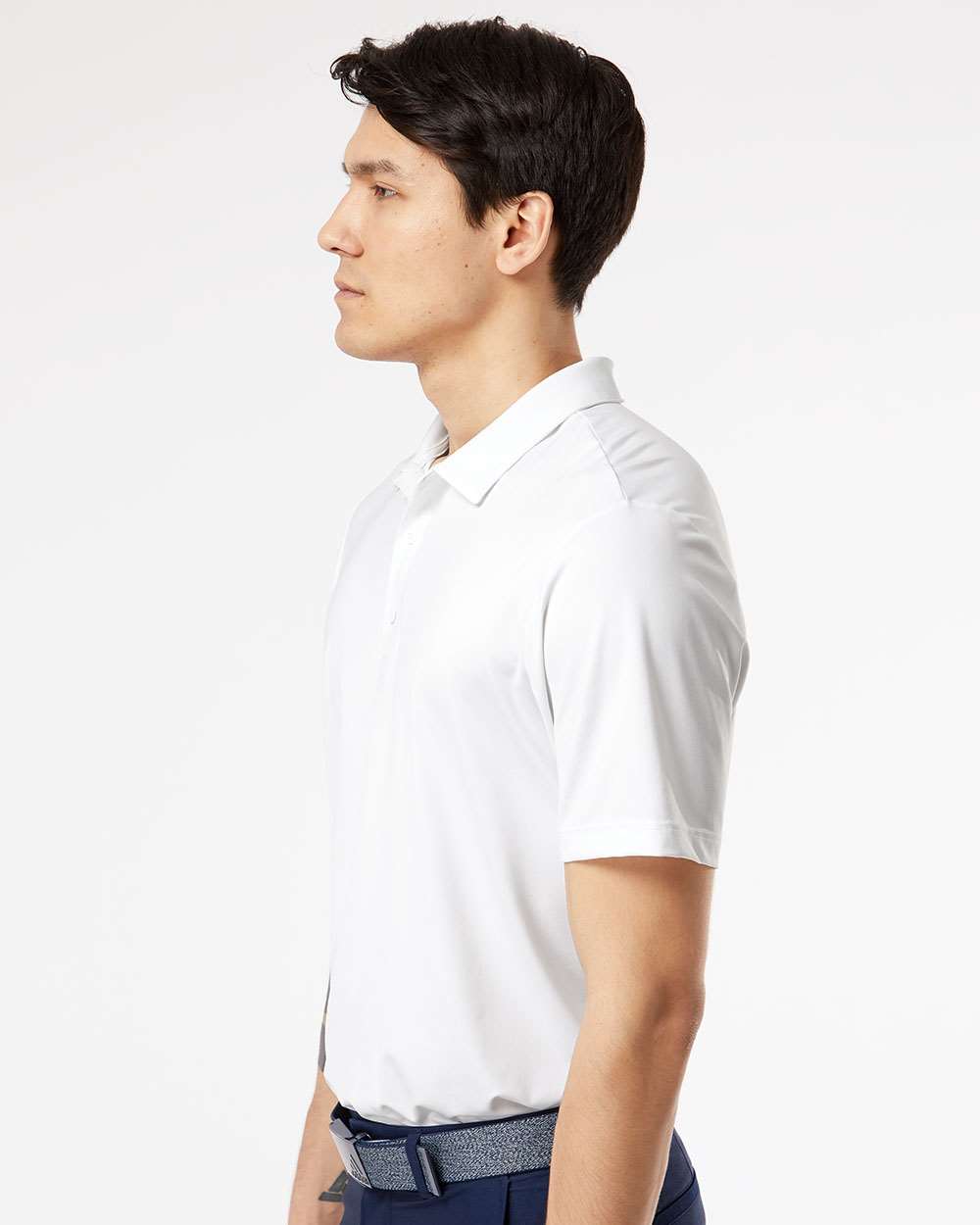 Men's Ultimate Solid Polo - OnModelSide - B05653002 - White