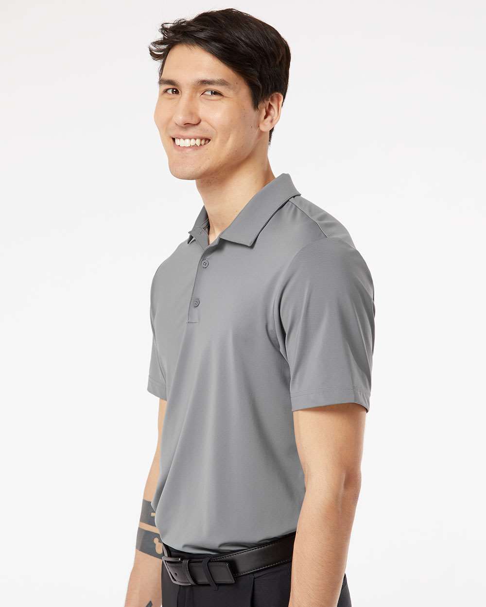 Men's Ultimate Solid Polo - OnModelSide - B05653352 - Grey Three