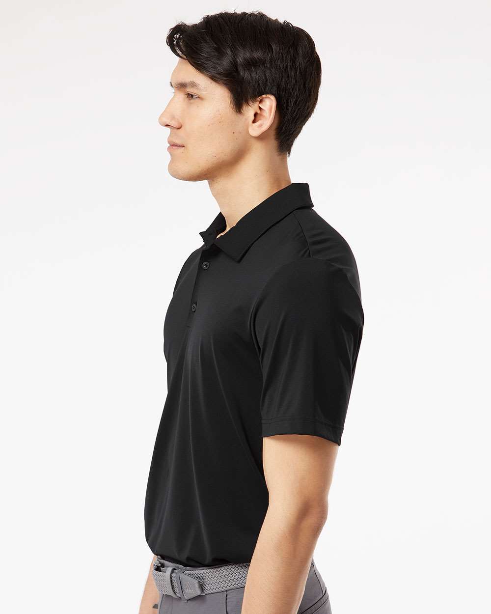 Men's Ultimate Solid Polo - OnModelSide - B05653502 - Black