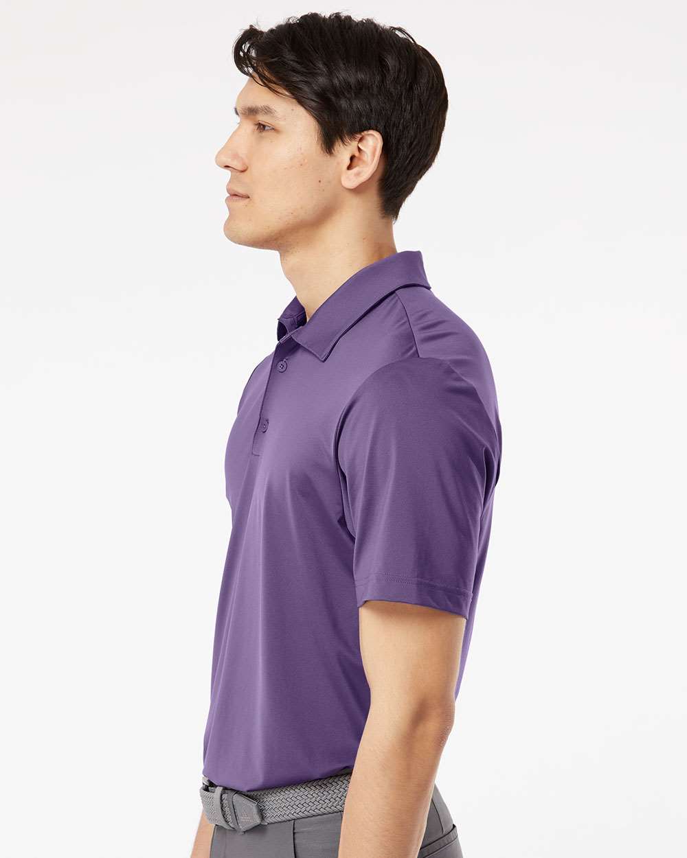 Men's Ultimate Solid Polo - OnModelSide - B05653672 - Tech Purple