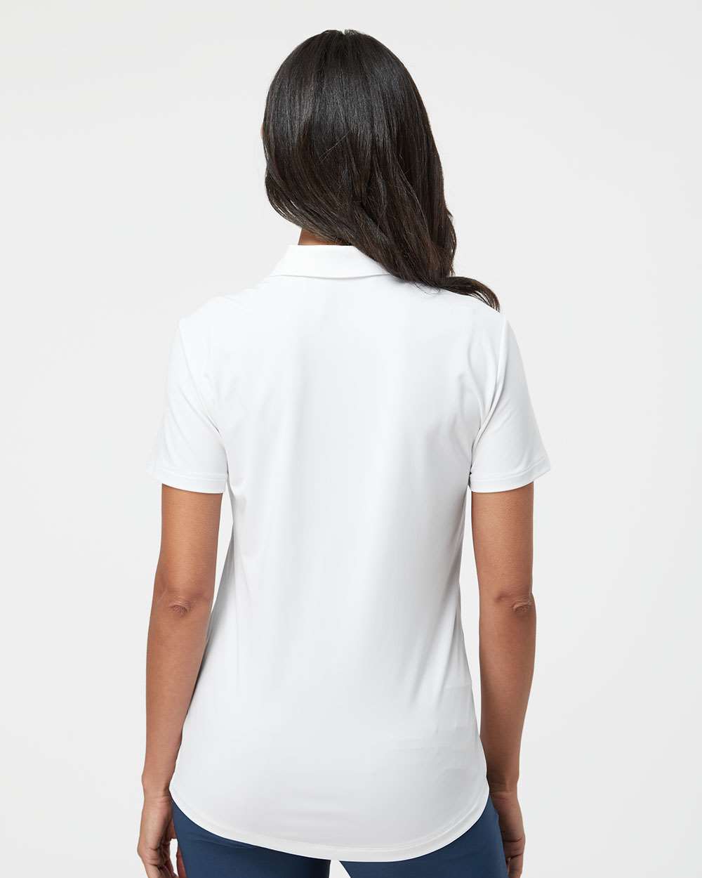 Women's Ultimate Solid Polo - OnModelBack - B05753002 - White