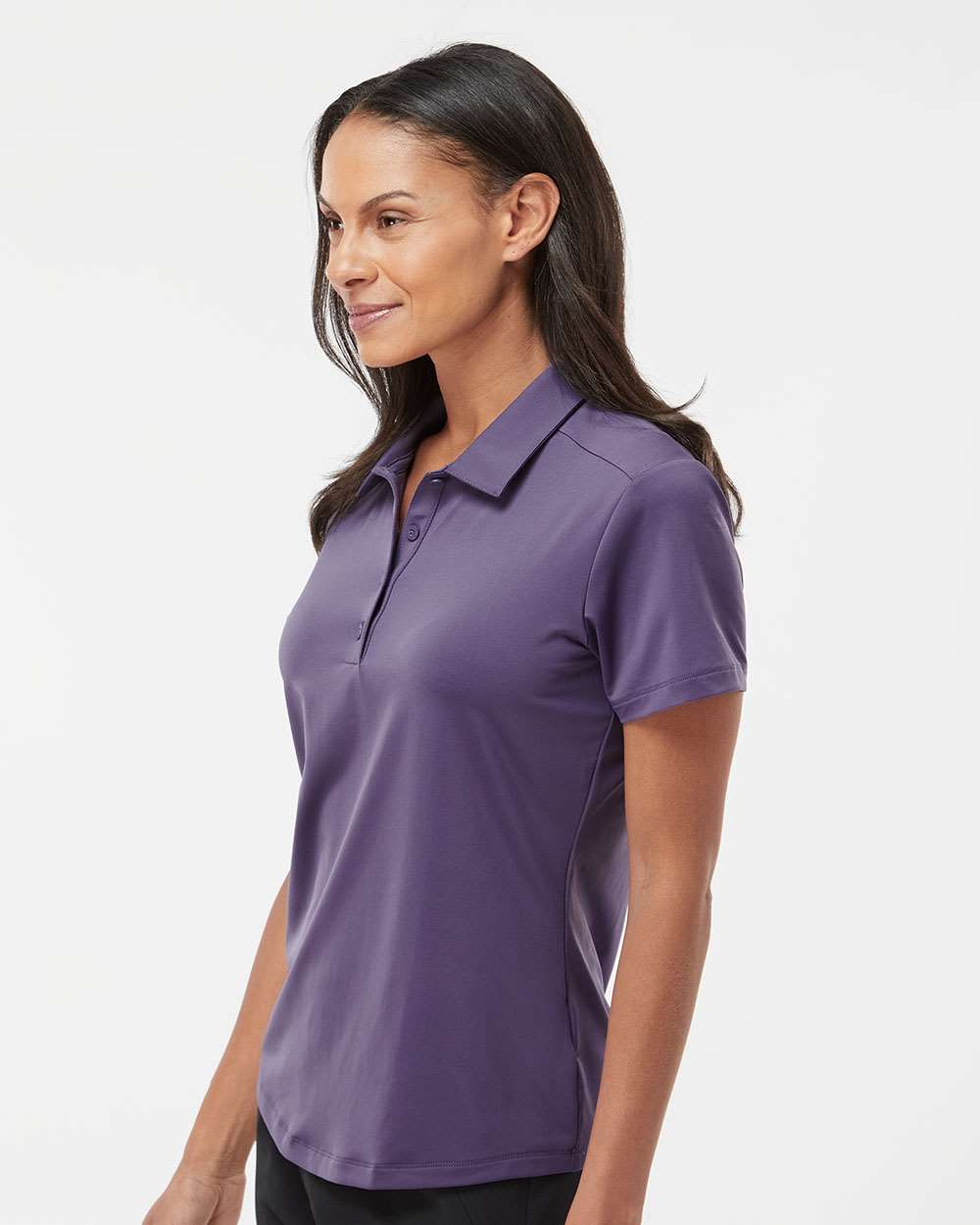 Women's Ultimate Solid Polo - OnModelSide - B05753672 - Tech Purple