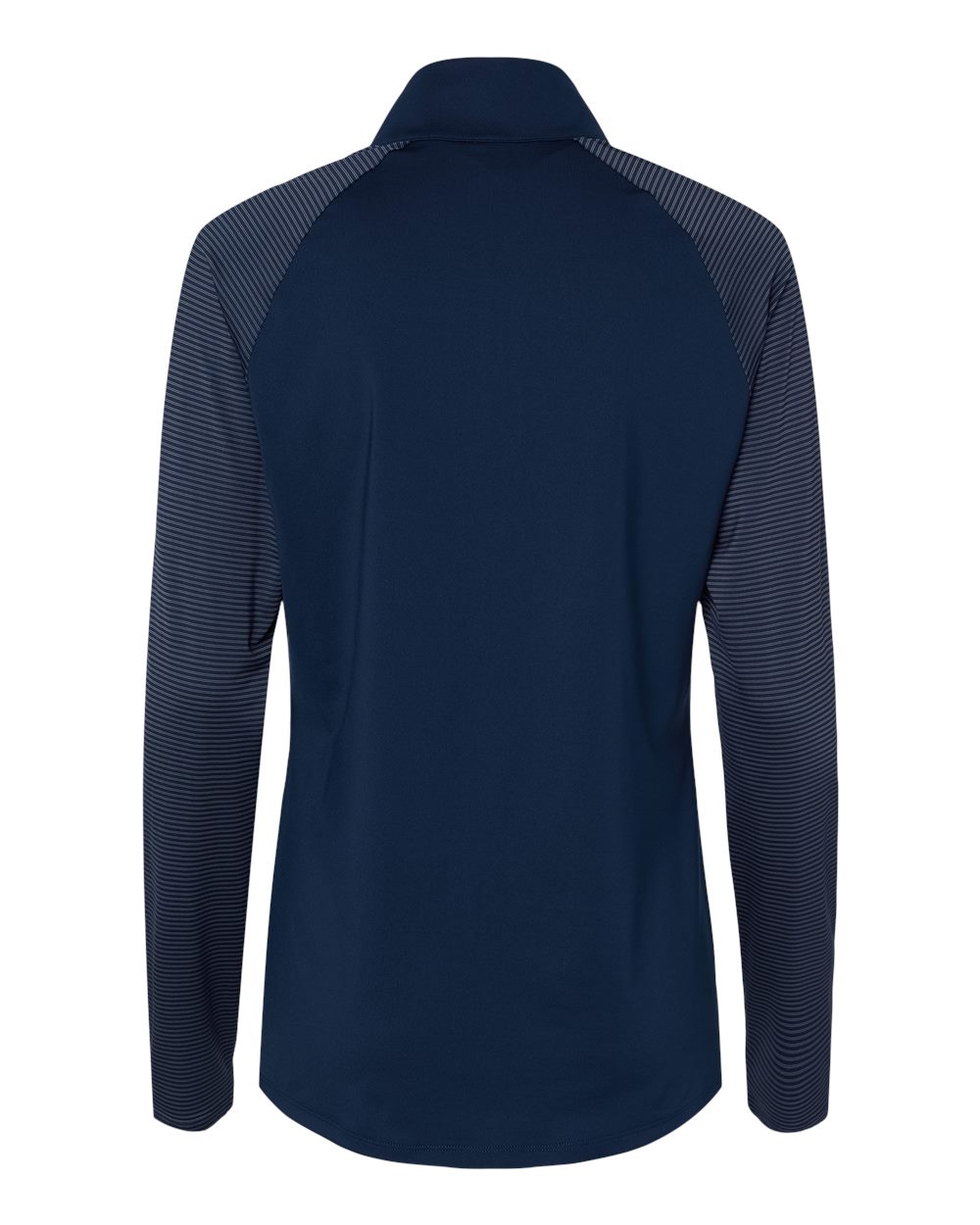 Women's Stripe Block Quarter-Zip Pullover - Back - B05953652 - Team Navy Blue
