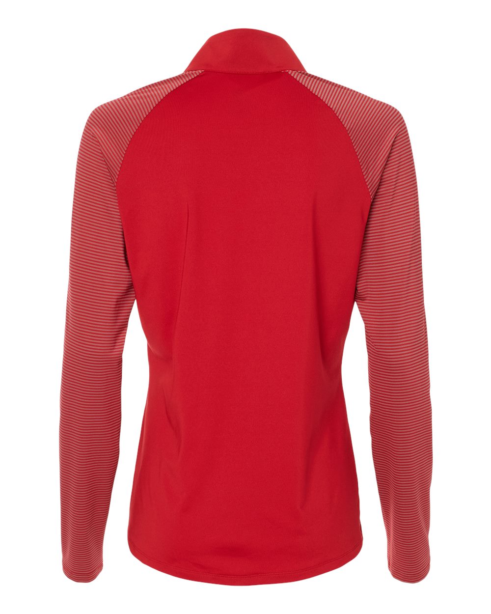 Women's Stripe Block Quarter-Zip Pullover - Back - B05953702 - Team Power Red