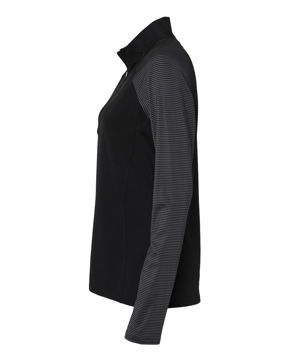 Women's Stripe Block Quarter-Zip Pullover - DirectSide - B05953502 - Black