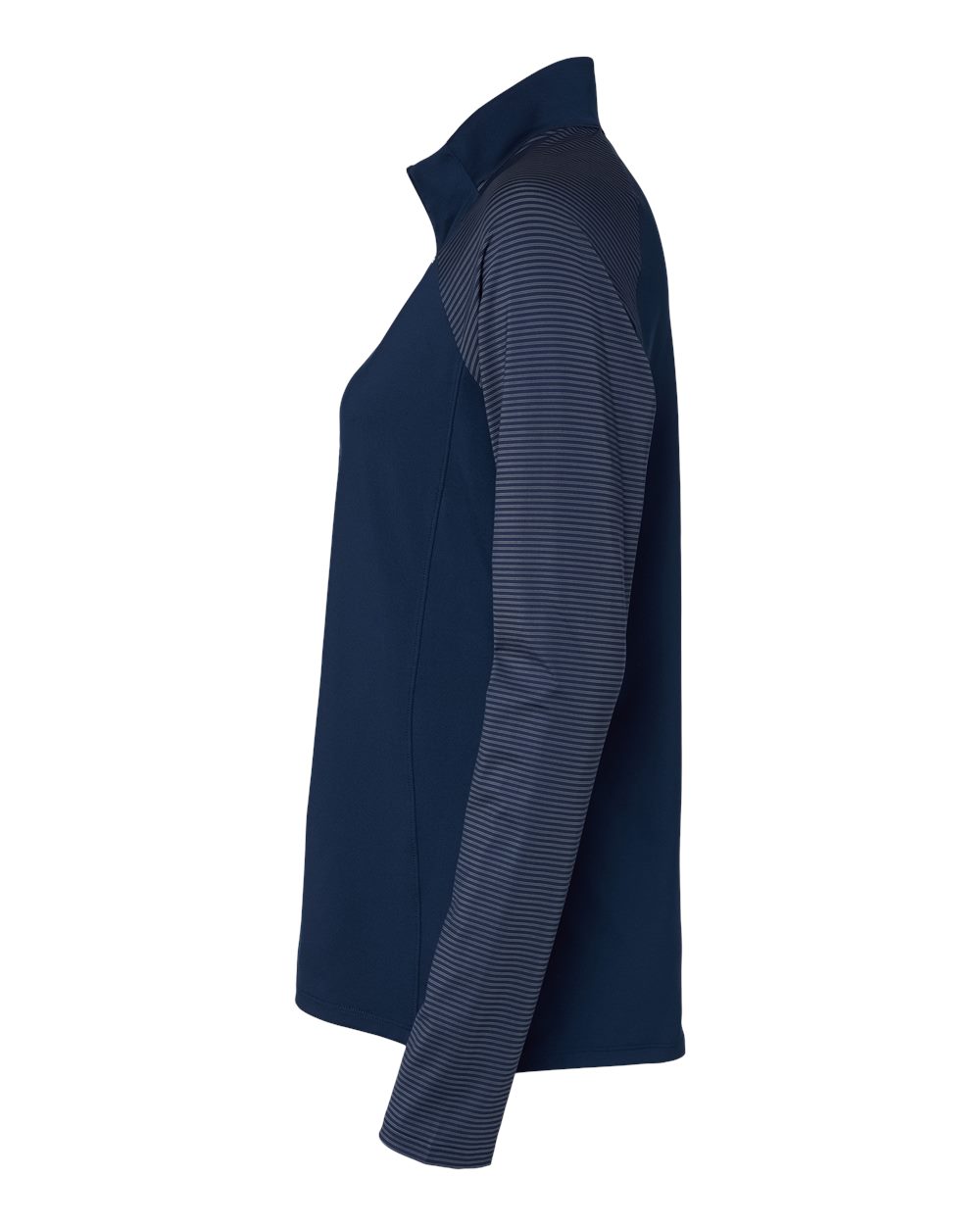 Women's Stripe Block Quarter-Zip Pullover - DirectSide - B05953652 - Team Navy Blue