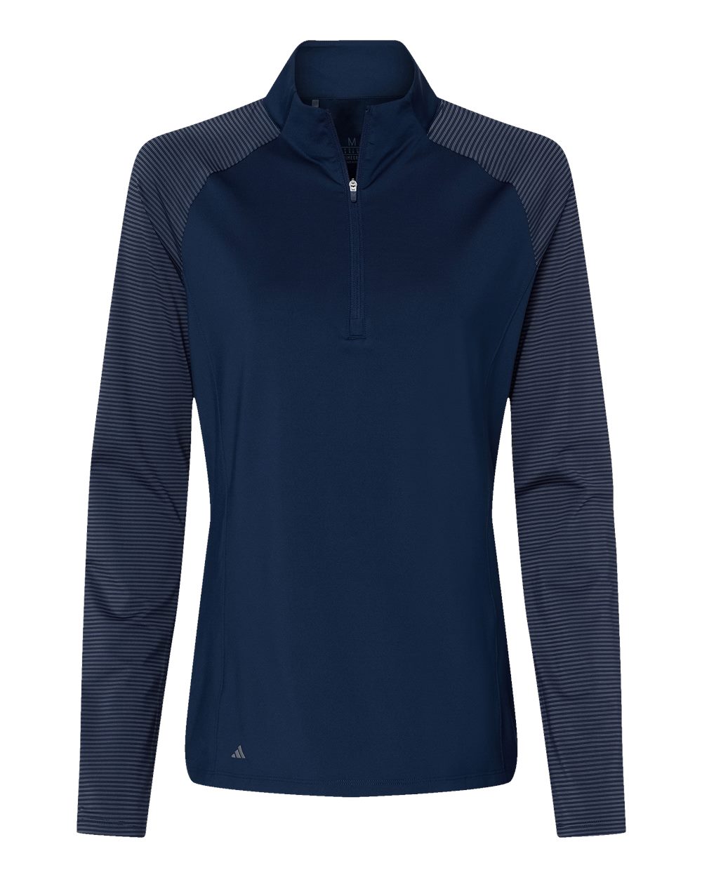 Women's Stripe Block Quarter-Zip Pullover - Front - B05953652 - Team Navy Blue