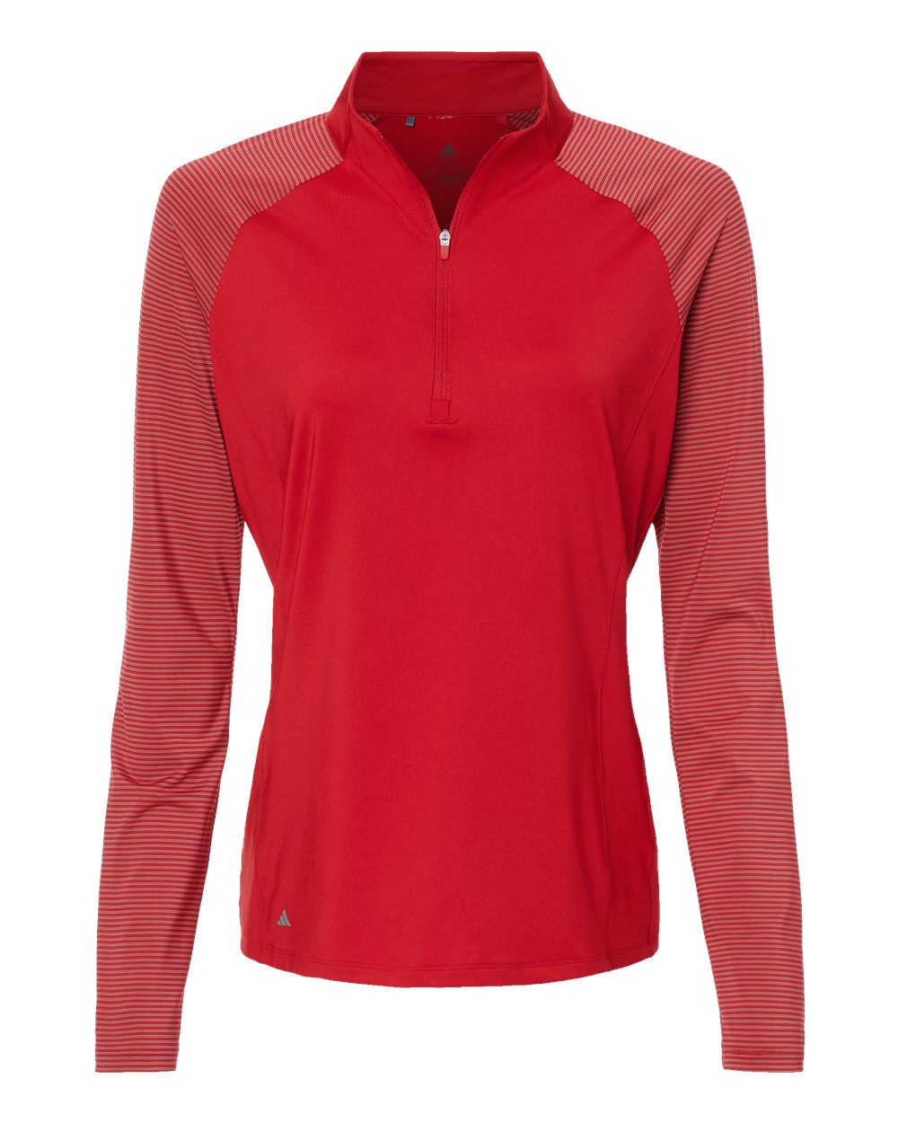 Women's Stripe Block Quarter-Zip Pullover - Front - B05953702 - Team Power Red