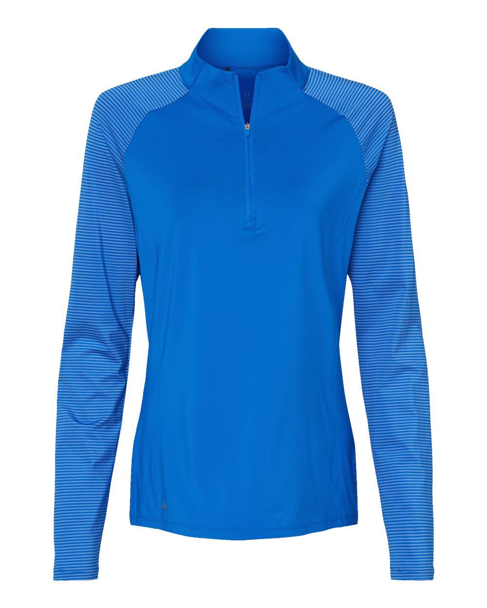 Women's Stripe Block Quarter-Zip Pullover - Front - B05953752 - Glory Blue