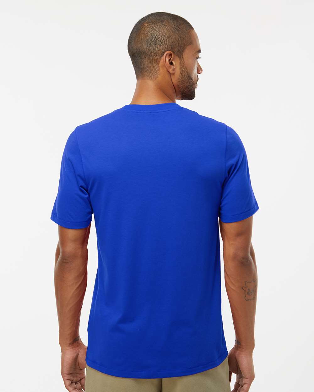Men's Blended T-Shirt - OnModelBack - B07253753 - Collegiate Royal