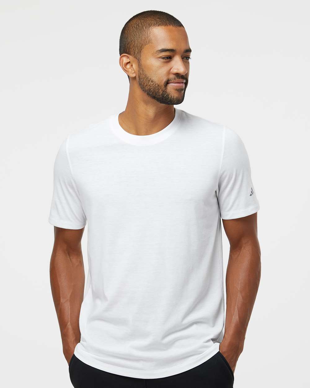 Men's Blended T-Shirt - OnModelFront - B07253003 - White