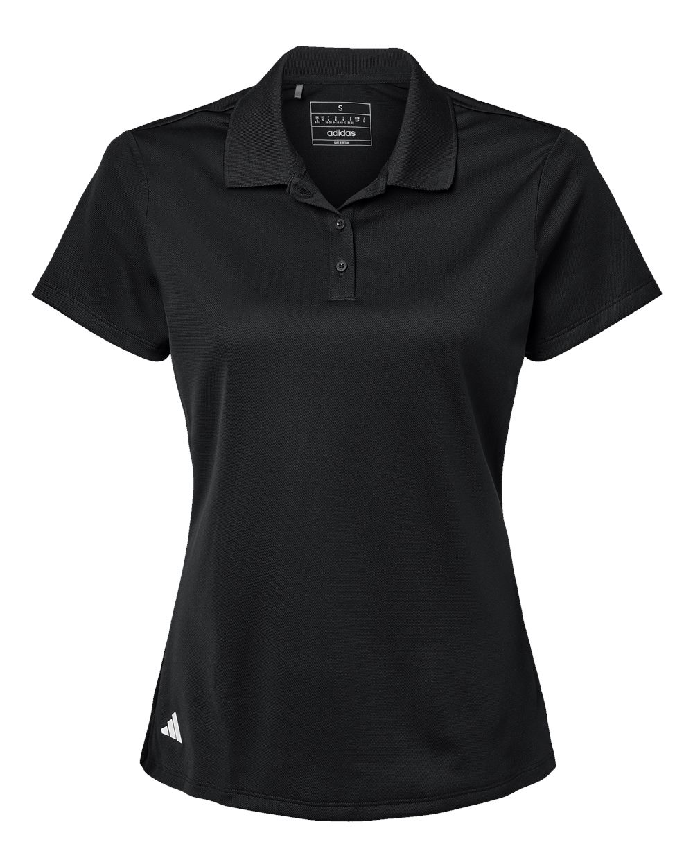 Women's Basic Sport Polo - Front - B08053503 - Black