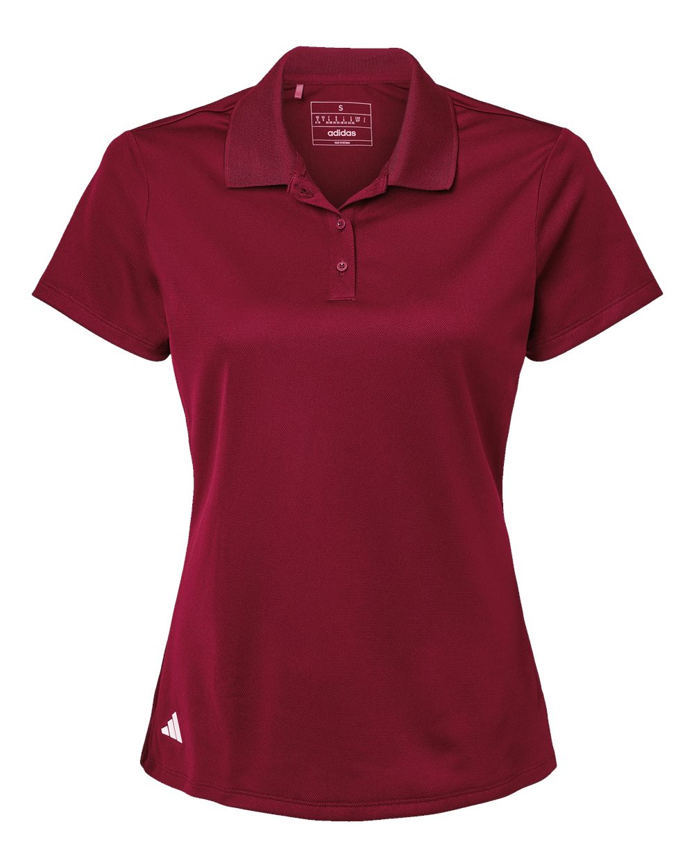 Women's Basic Sport Polo - Front - B08053532 - Collegiate Burgundy
