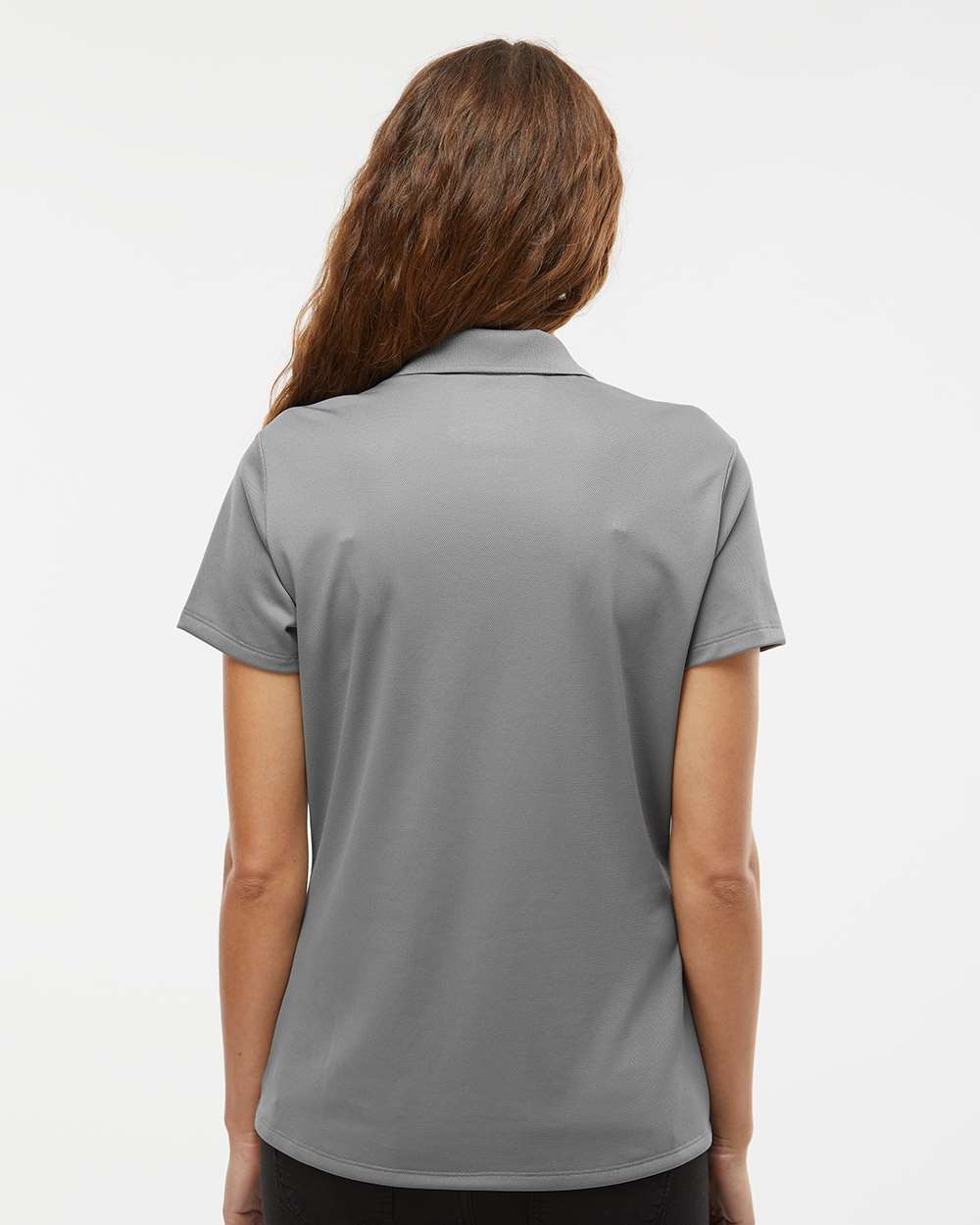 Women's Basic Sport Polo - OnModelBack - B08053352 - Grey Three