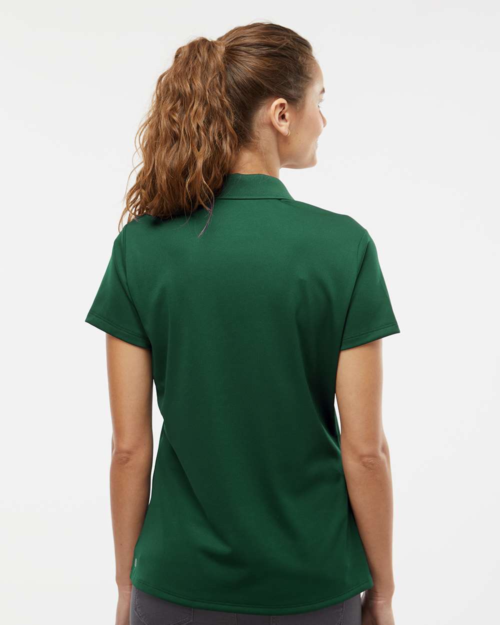 Women's Basic Sport Polo - OnModelBack - B08053542 - Collegiate Green