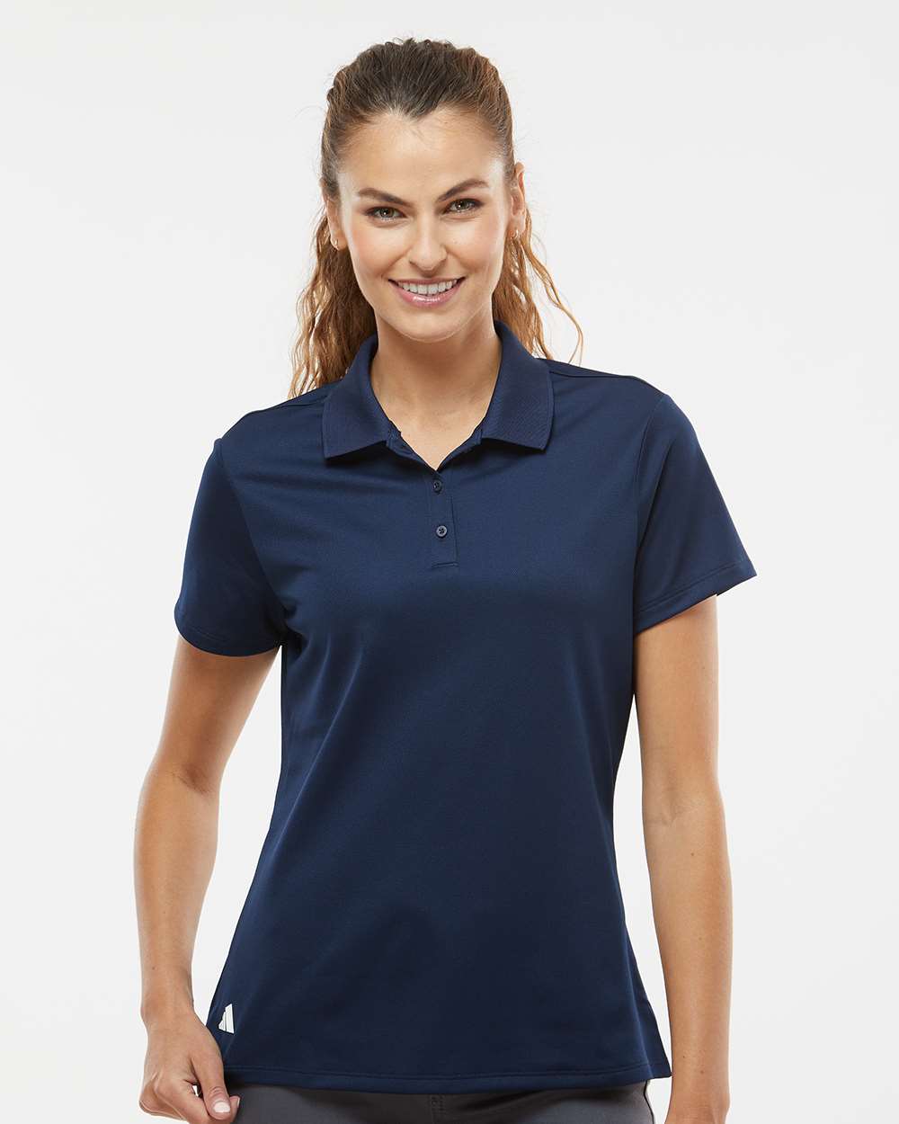 Women's Basic Sport Polo - OnModelFront - B08053652 - Collegiate Navy