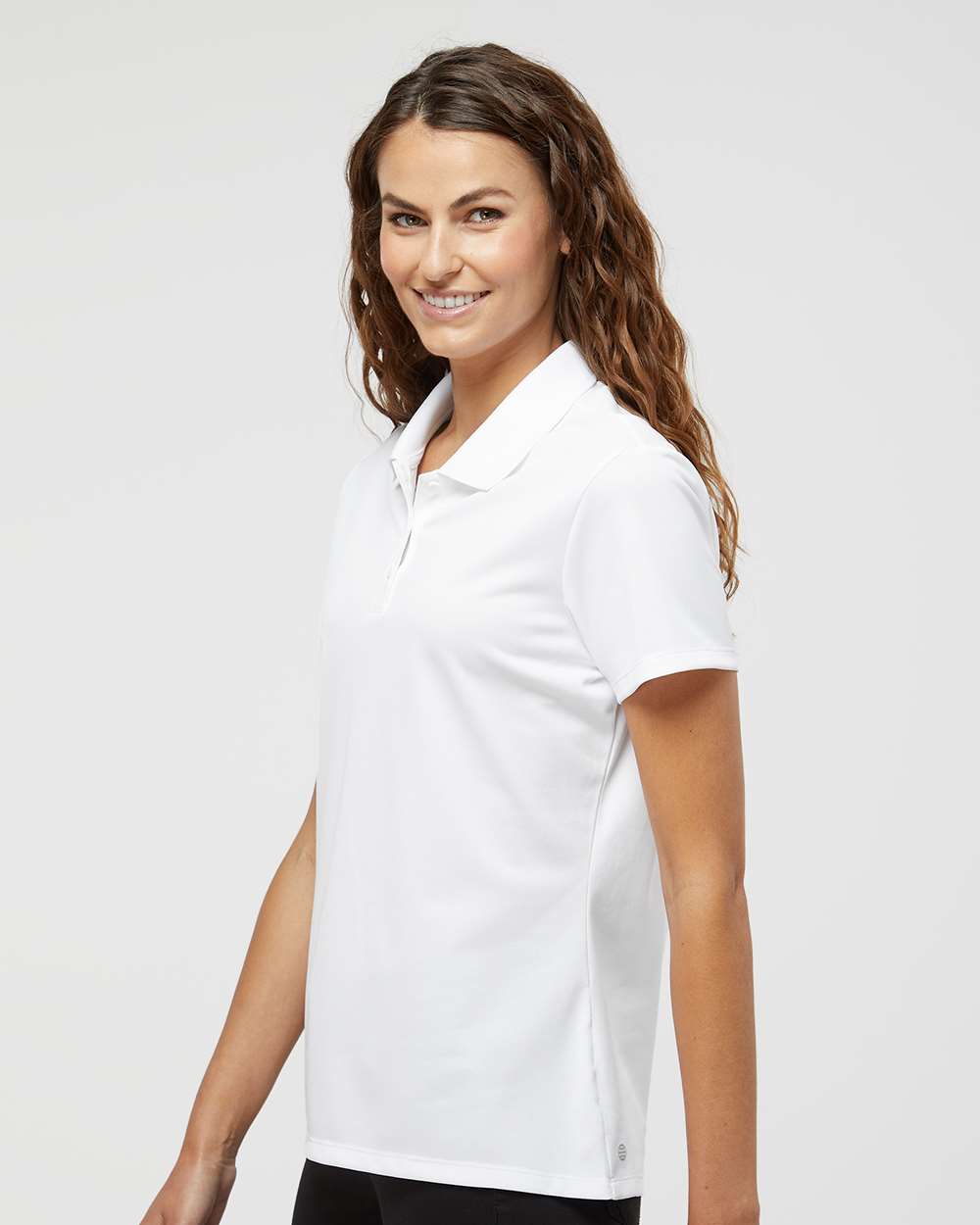 Women's Basic Sport Polo - OnModelSide - B08053002 - White