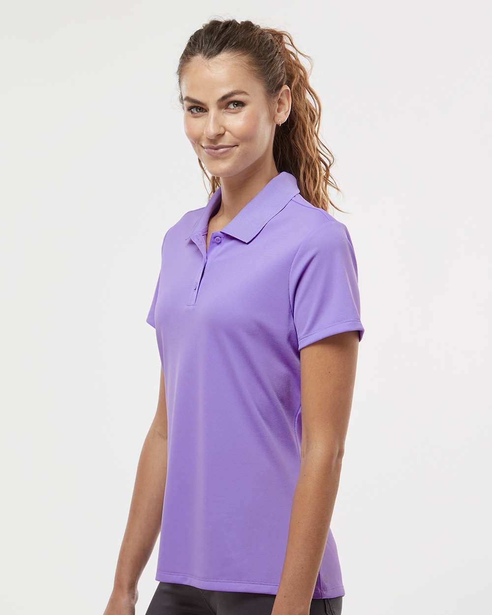 Women's Basic Sport Polo - OnModelSide - B08053102 - Light Flash Purple
