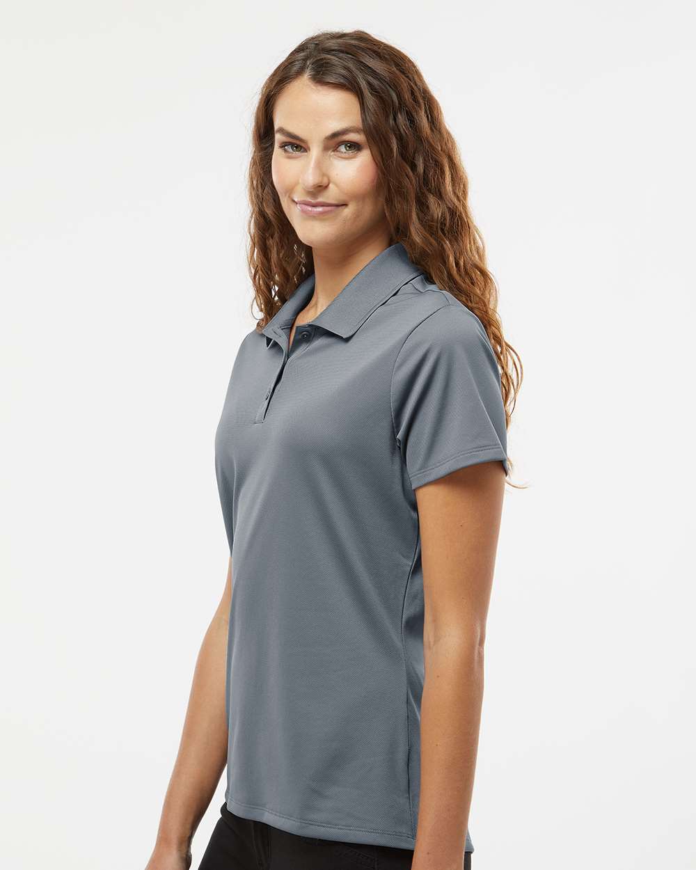 Women's Basic Sport Polo - OnModelSide - B08053112 - Onix
