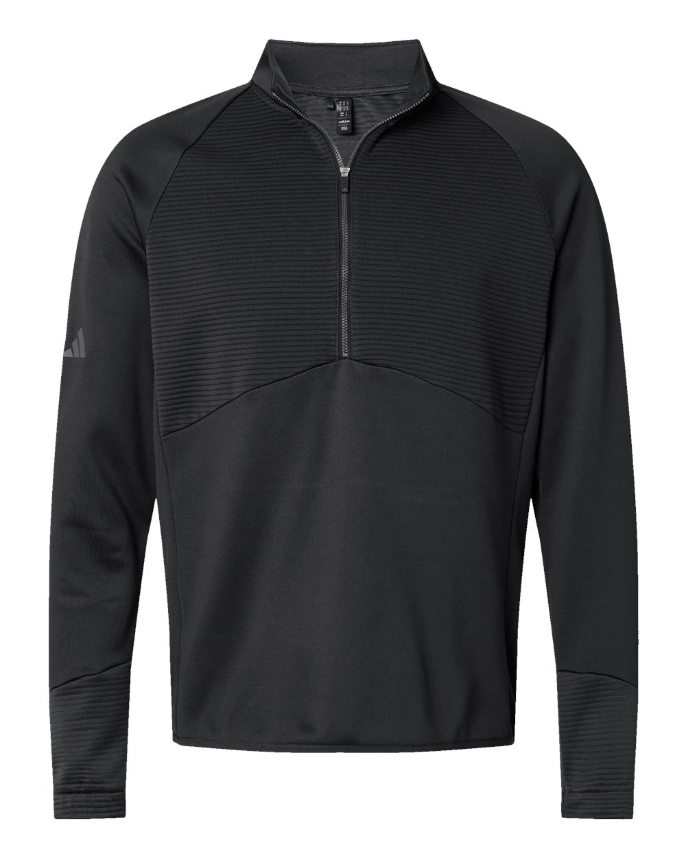 Men's Quarter-Zip Pullover - Front - B08853503 - Black
