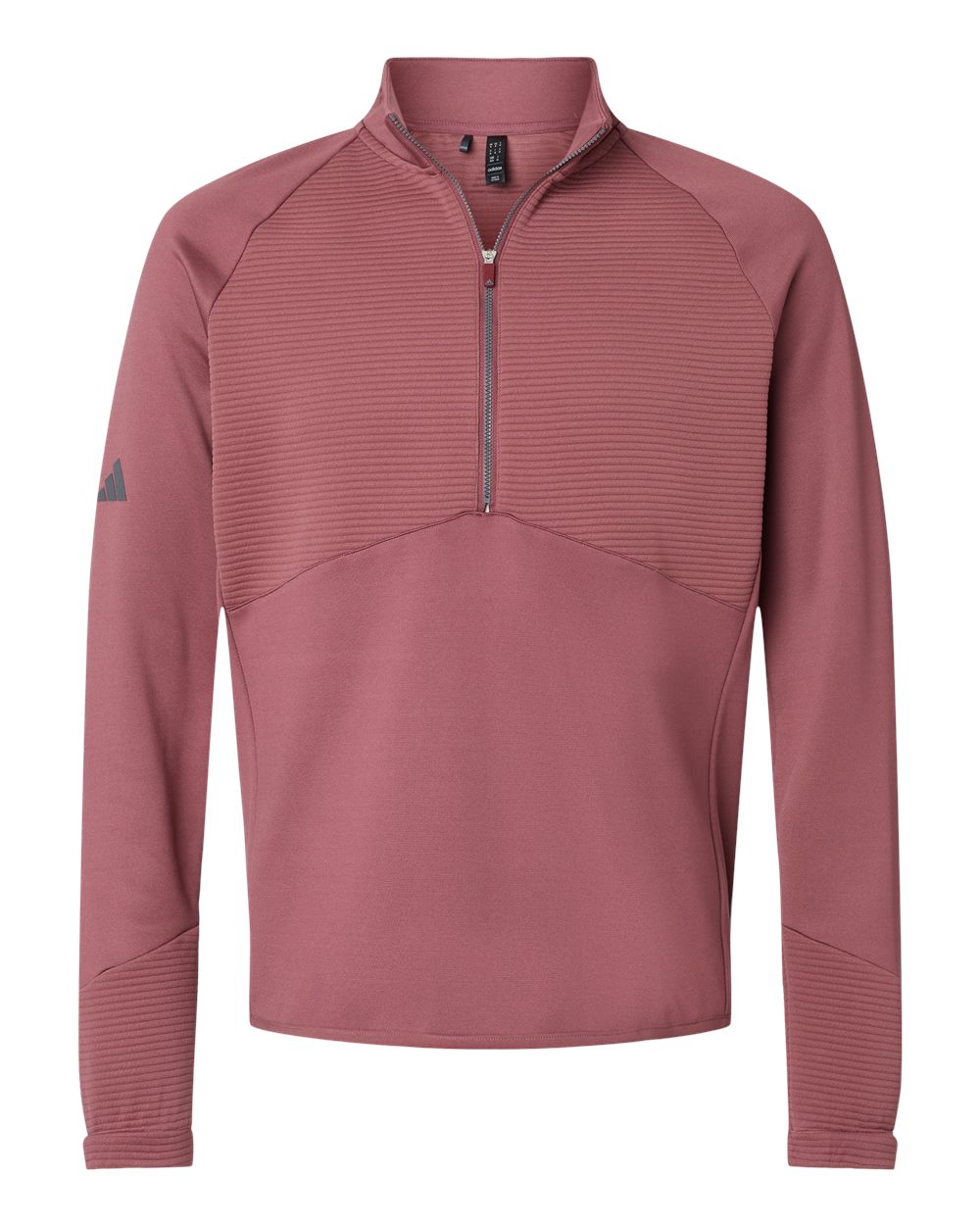 Men's Quarter-Zip Pullover - Front - B08853533 - Quiet Crimson