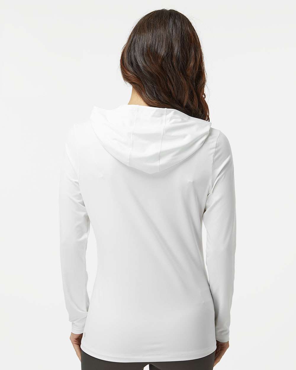 Women's Performance Hooded Pullover - OnModelBack - B56653002 - White
