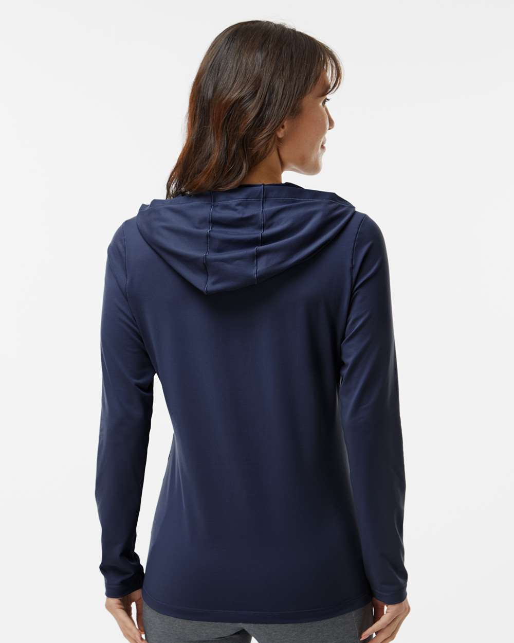 Women's Performance Hooded Pullover - OnModelBack - B56653652 - Collegiate Navy