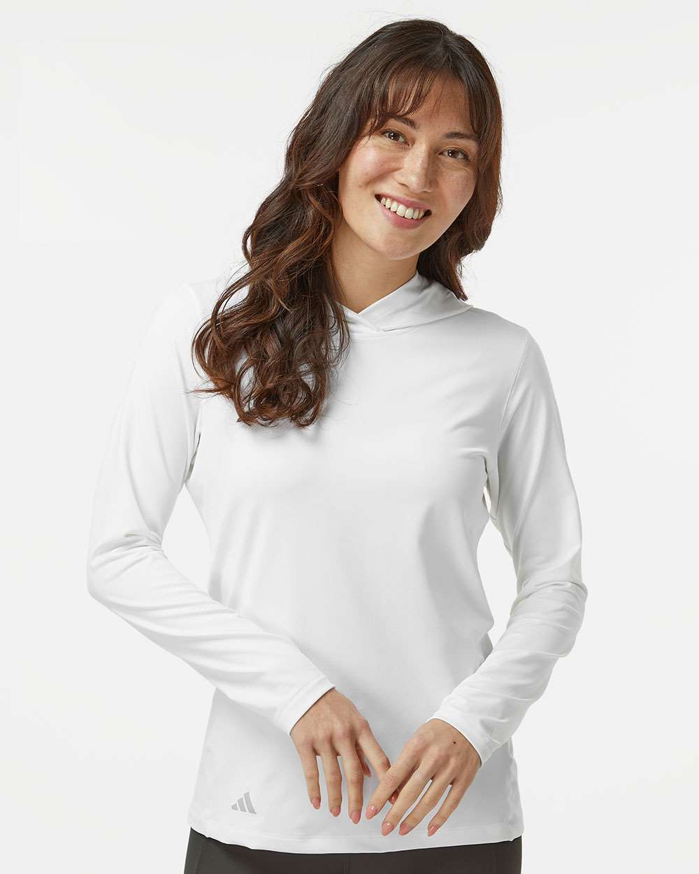 Women's Performance Hooded Pullover - OnModelFront - B56653002 - White