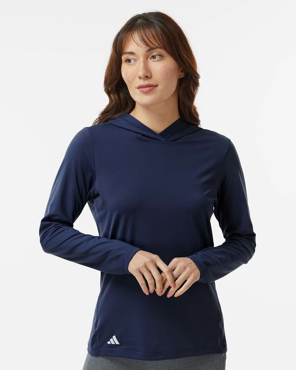 Women's Performance Hooded Pullover - OnModelFront - B56653652 - Collegiate Navy