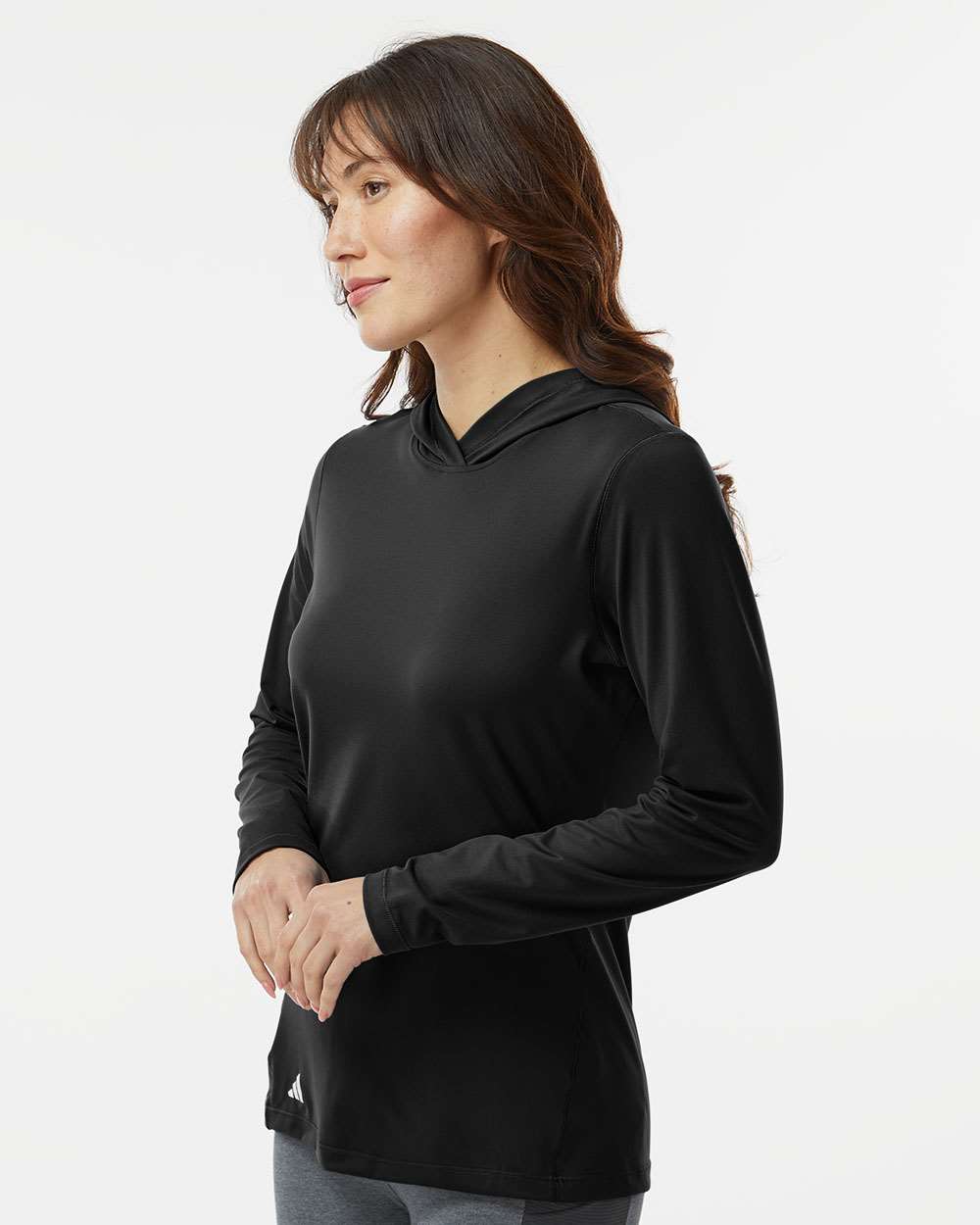 Women's Performance Hooded Pullover - OnModelSide - B56653502 - Black