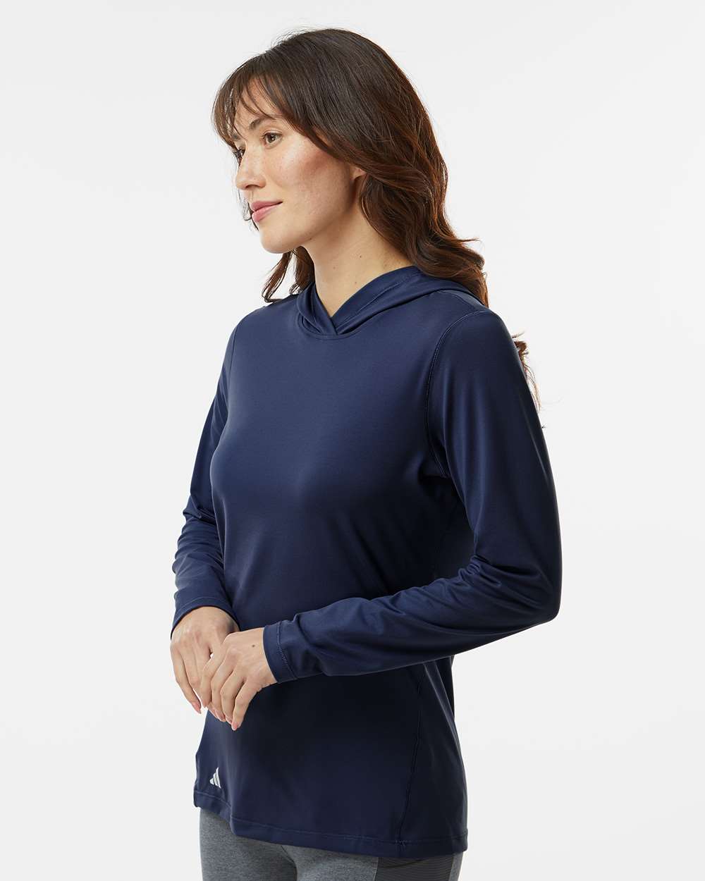 Women's Performance Hooded Pullover - OnModelSide - B56653652 - Collegiate Navy