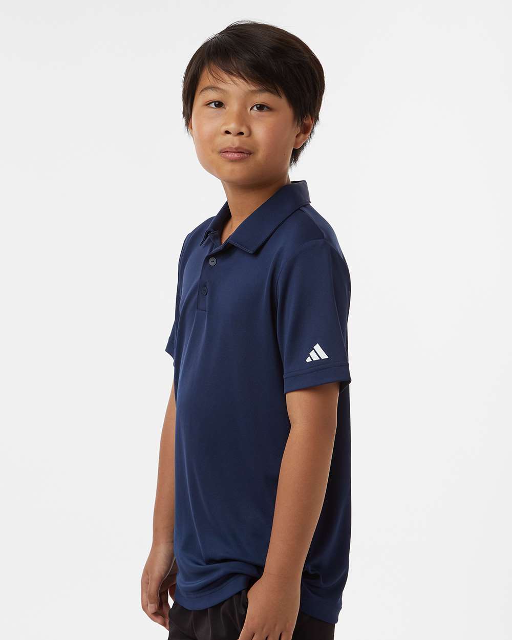 Youth Performance Polo - OnModelSide - B56753652 - Collegiate Navy