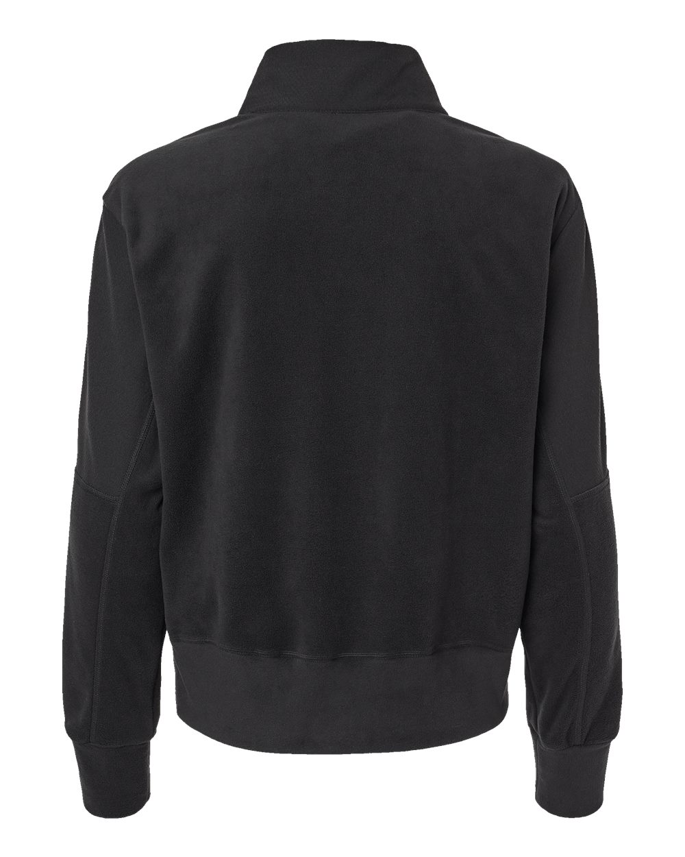 Women's Fleece Quarter-Zip Pullover - Back - B09953502 - Black