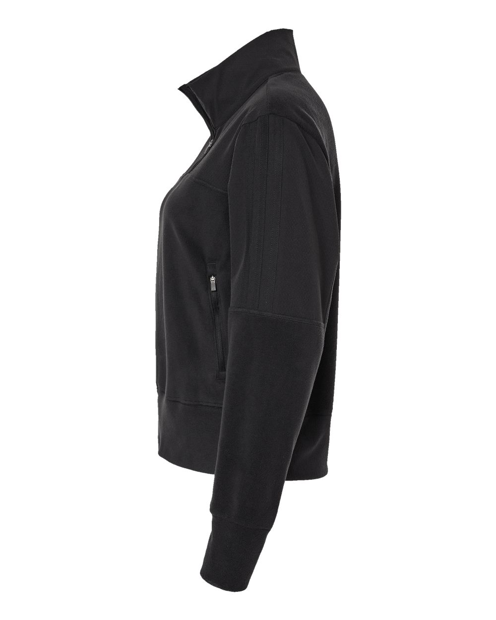 Women's Fleece Quarter-Zip Pullover - DirectSide - B09953502 - Black