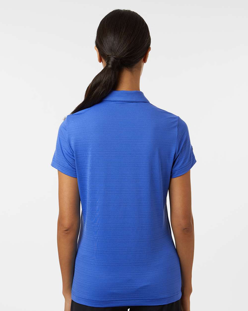 Women's Textured Stripe Polo - OnModelBack - B11553752 - Bright Royal