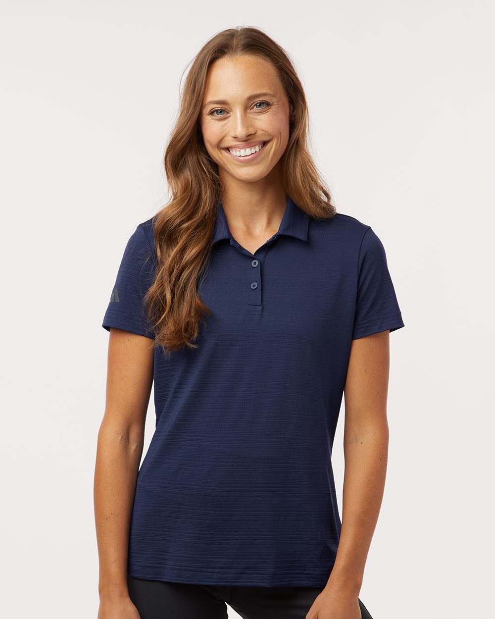 Women's Textured Stripe Polo - styleImage
