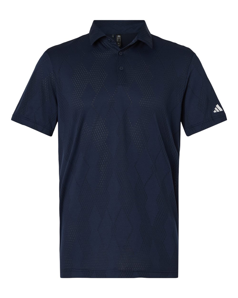 Men's Ultimate365 Textured Polo - Front - B11953653 - Collegiate Navy