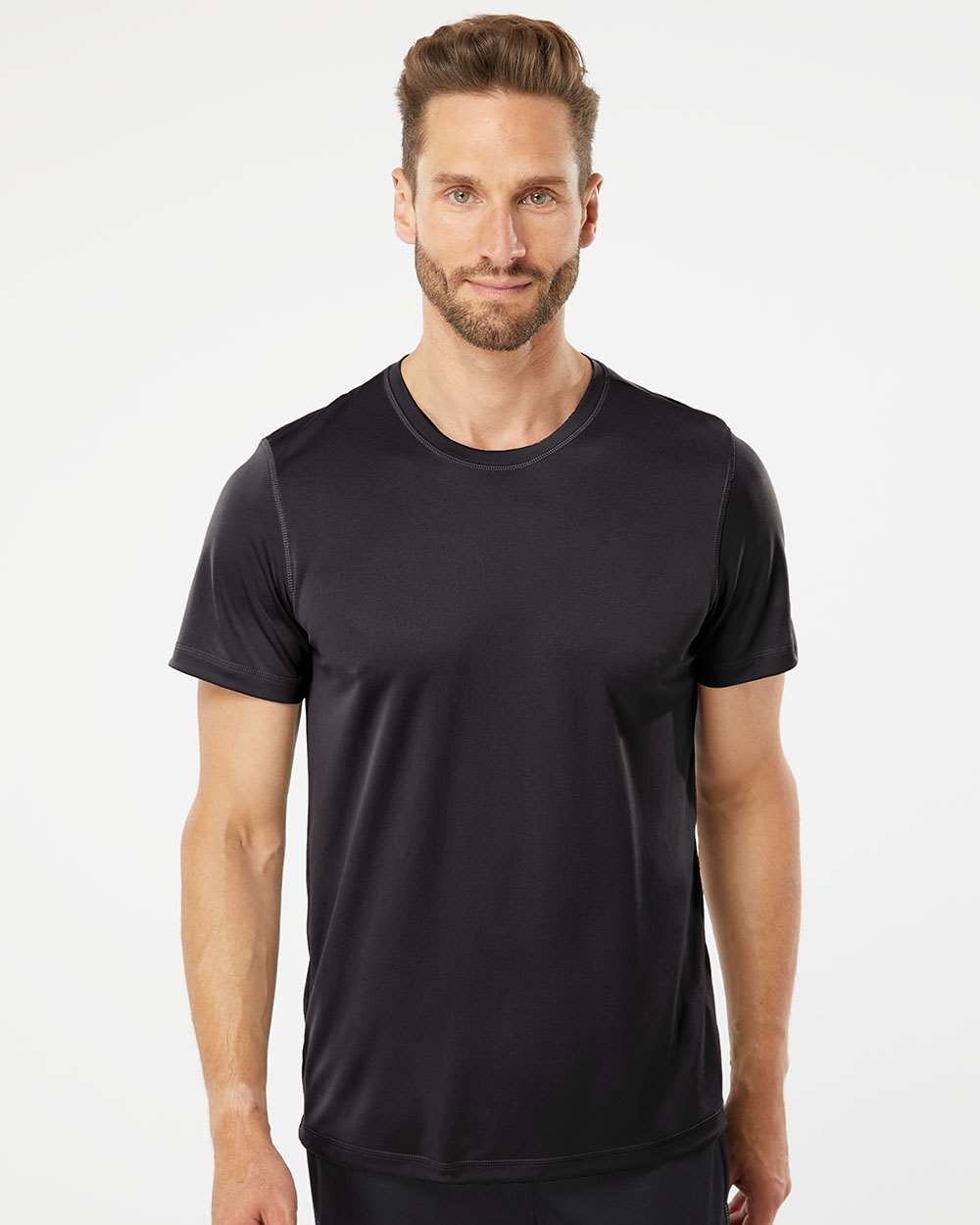 Men's Sport T-Shirt - OnModelFront - B02553506 - Black