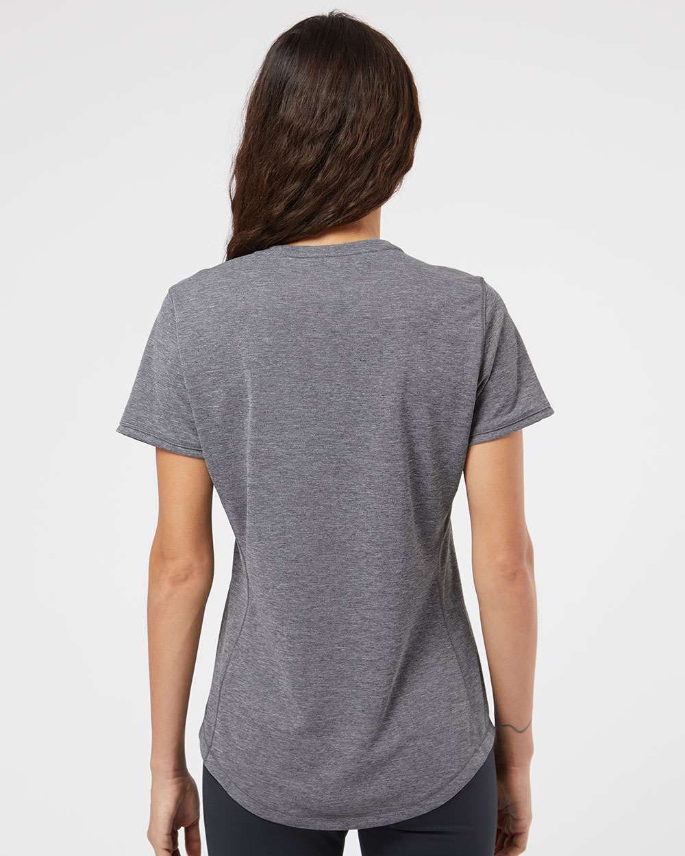 Women's Sport T-Shirt - OnModelBack - B02653103 - Black Heather